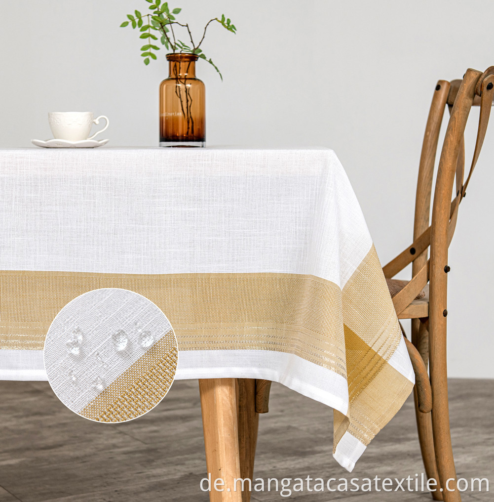 yellow tablecloth